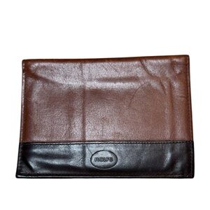 Rolfs | Vintage Colorblock Leather Bifold Wallet in Brown & Black